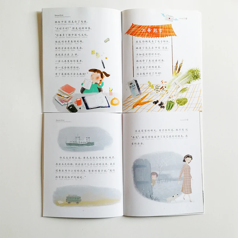 10 livrosset Gato Inteligente Leitores Graded Chinês