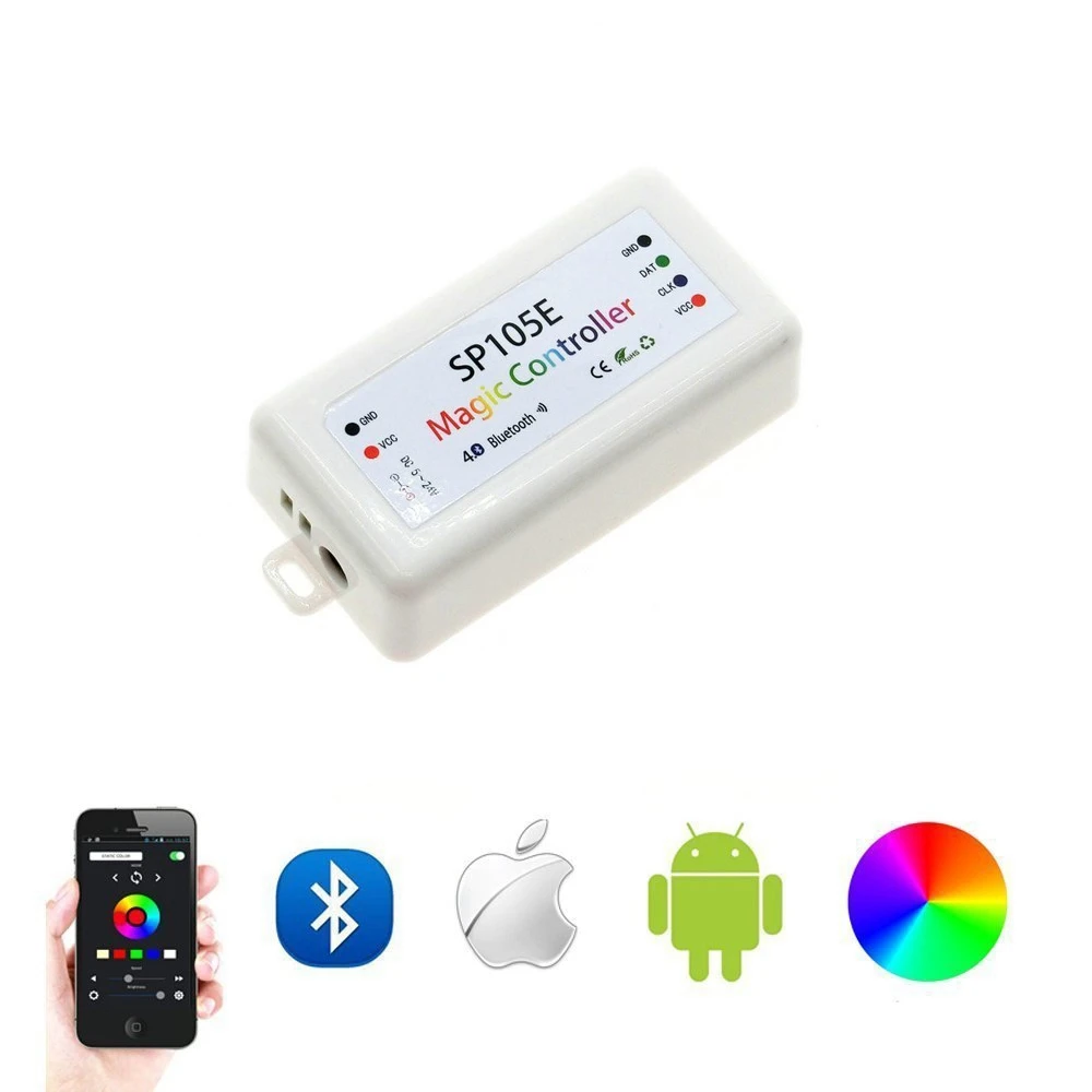 RGB Led Bluetooth контроллер для WS2811 WS2812B пикселей светодиодные полосы света лампы SP105E DC5V