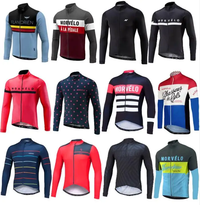 2019 Велоспорт Джерси Pro весна/осень Команда Morvelo Длинные рукава Мужские Ropa Ciclismo