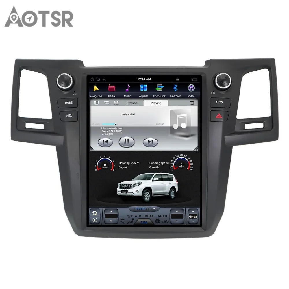 Автомобильная Мультимедийная система Aotsr Android 7 1 12 дюйма в стиле Тесла без DVD