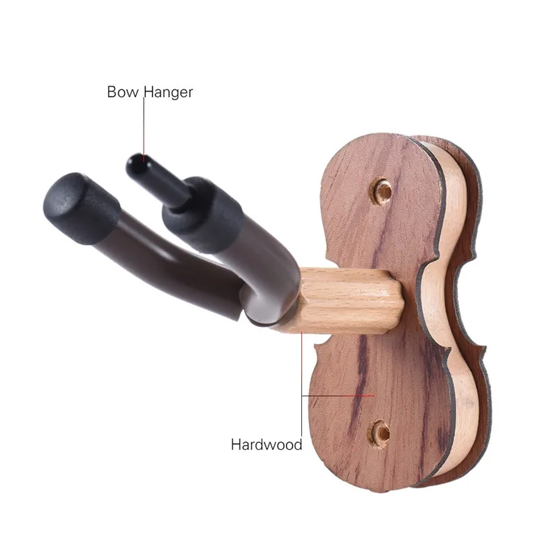 Деревянная скрипка вешалка крюк с бантом держатель для дома и студии настенное крепление использовать цвет бурливуда