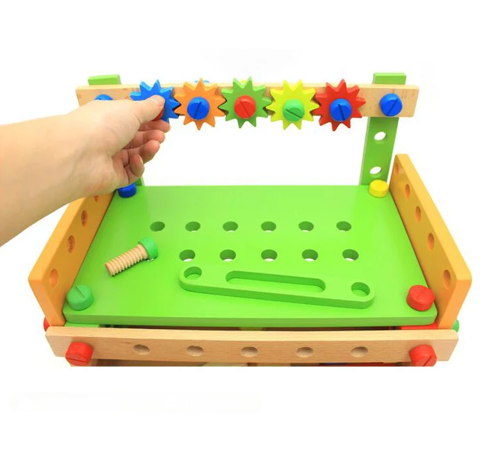 Сменная игрушка инженера детский набор инструментов для игры различные винты деревянная Рабочая скамейка ролевые игровые инструменты игрушки для мальчиков и девочек детей