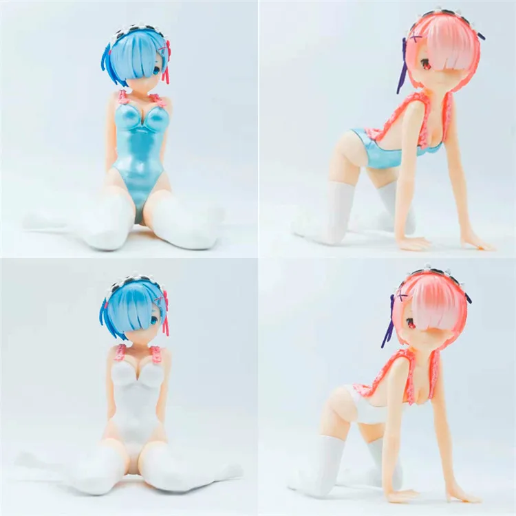 

12CM Japanese anime figure re zero kara hajimeru isekai seikatsu rem ram Emilia underwear ver action figure collectible model