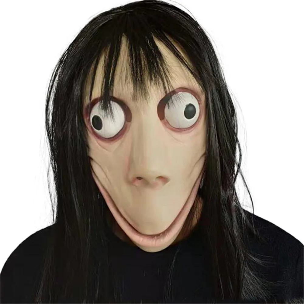 

Security Momo Hacking Challenge Whale Game Mask Latex Masks Minecraft Terrorizer bird beak Halloween purim props scary mask
