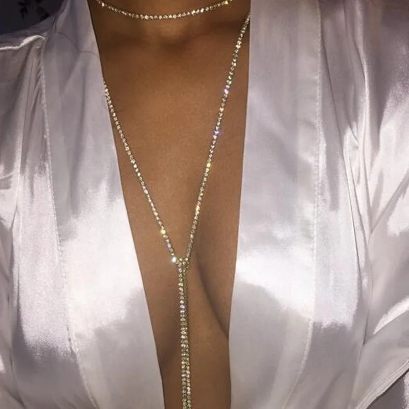 Новые модные золотые серебряные сексуальные тонкие блестящие ожерелье из циркона высокого класса для женщин девушек подарок на день рождения ювелирные изделия оптом