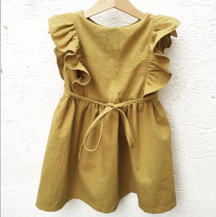 little girls linen dresses