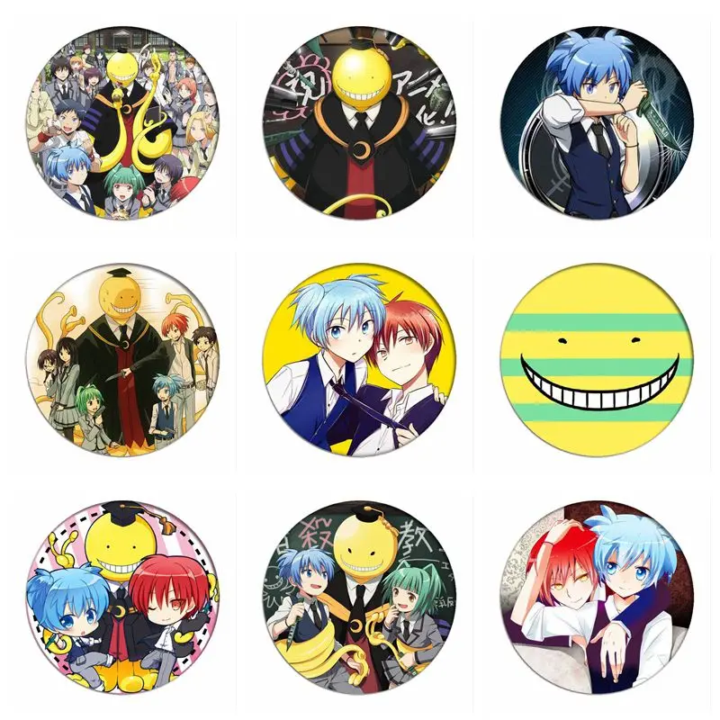 Убийство Класс Akabane Karuma значок косплея Korosensei брошь сумка шпильки шиота Нагиса коллекция значки для рюкзаки