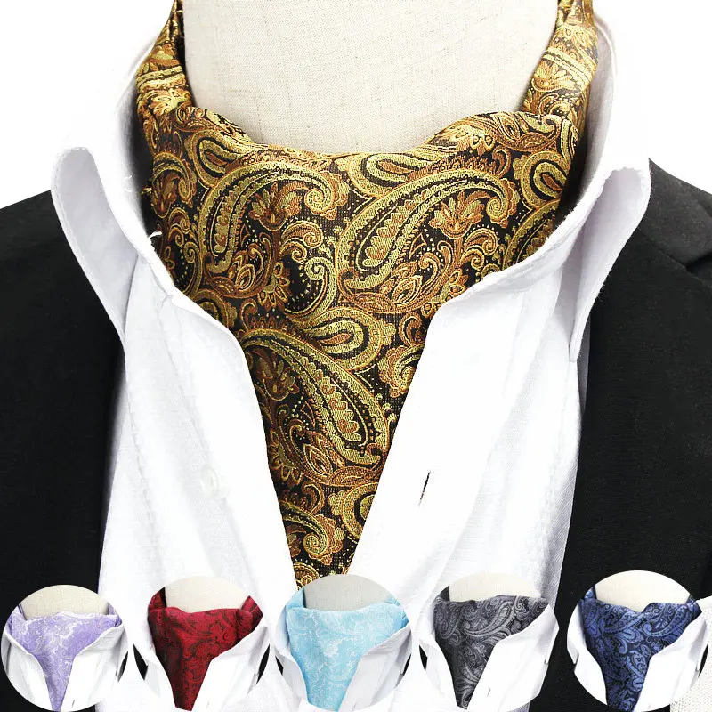New Arrival 7 Colors Men Vintage Wedding Formal Cravat Paisley Pattern