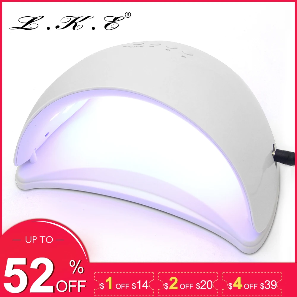 

LKE UVLED Nail Dryer 36W UV Lamp Nail Gel Polish Machine with 10s/30s/60s button Manicure Pedicure Varnish Dryer