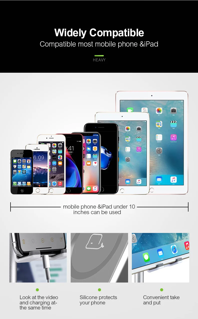 Универсальный алюминиевый сплав подставка Настольный держатель зарядный лоток крепление для iPhone Xs max металлическая стойка для планшета для ipad 9,7 ''7,9''