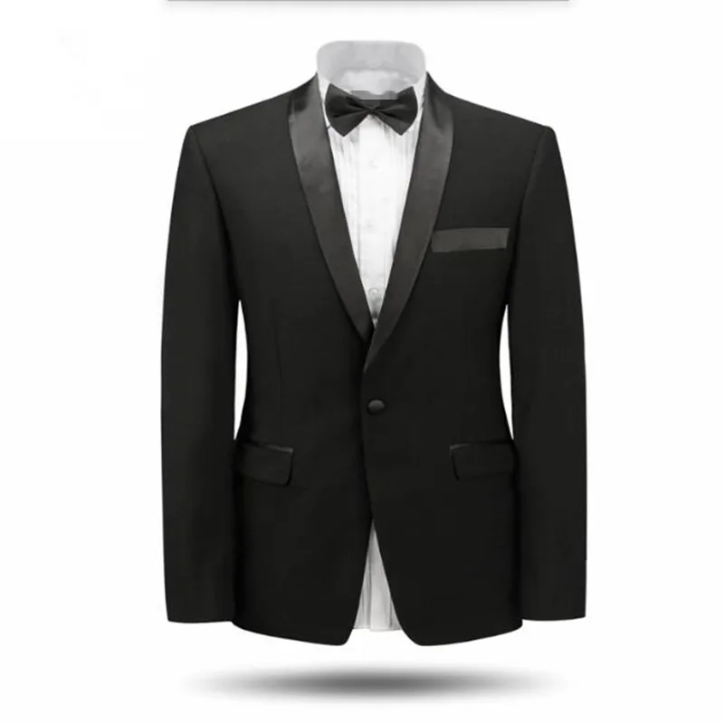 White and black men suits jacket shawl collar wedding tuxedos jacket