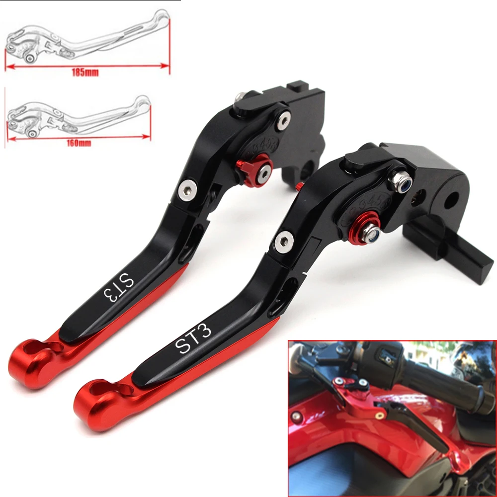 Motorcycle CNC Adjustable Foldable brake Clutch Levers for Ducati ST3/S/ABS 2003-2007 with Logo (ST3) | Автомобили и мотоциклы