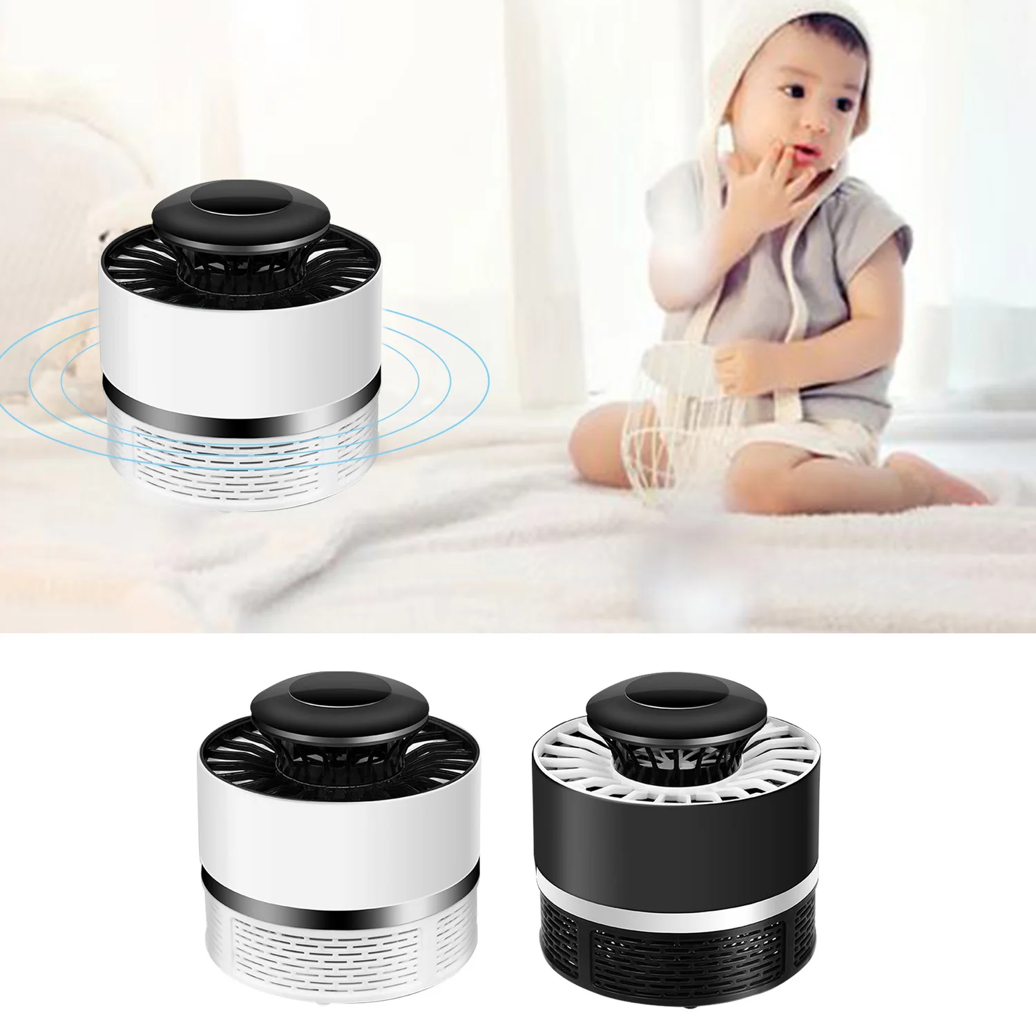 

Behogar USB Electronic Mosquito Trap Light Insect Fly Lamp Bug Zapper Anti Mosquito Killer Catcher for Outdoor Garden Patio Yard