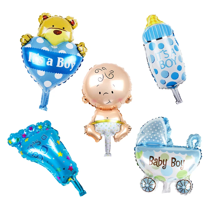 Globos De Lámina Y Látex Para Baby Shower – Niño O Niña – Reutilizables – Rosa O Azul – Fiesta De Celebración