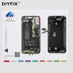 DIYFIX 1 шт. Магнитная винт коврик для iPhone X 25*20 см Профессиональный Руководство винт Pad Хранитель диаграмма коврик мобильный телефон ремонт