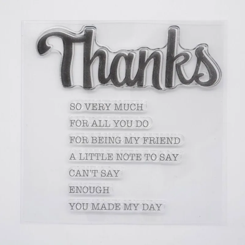 

Thanks words Transparent Clear Silicone Stamp/Seal for DIY scrapbooking/photo album Decorative clear stamp