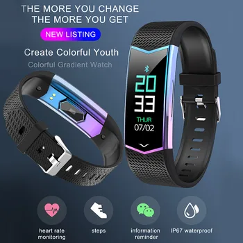 

Smart Bracelet Fitness Tracker Wristband Blood Pressure Heart Rate Monitor With Pedometer Sport Band For Android IOS Phone
