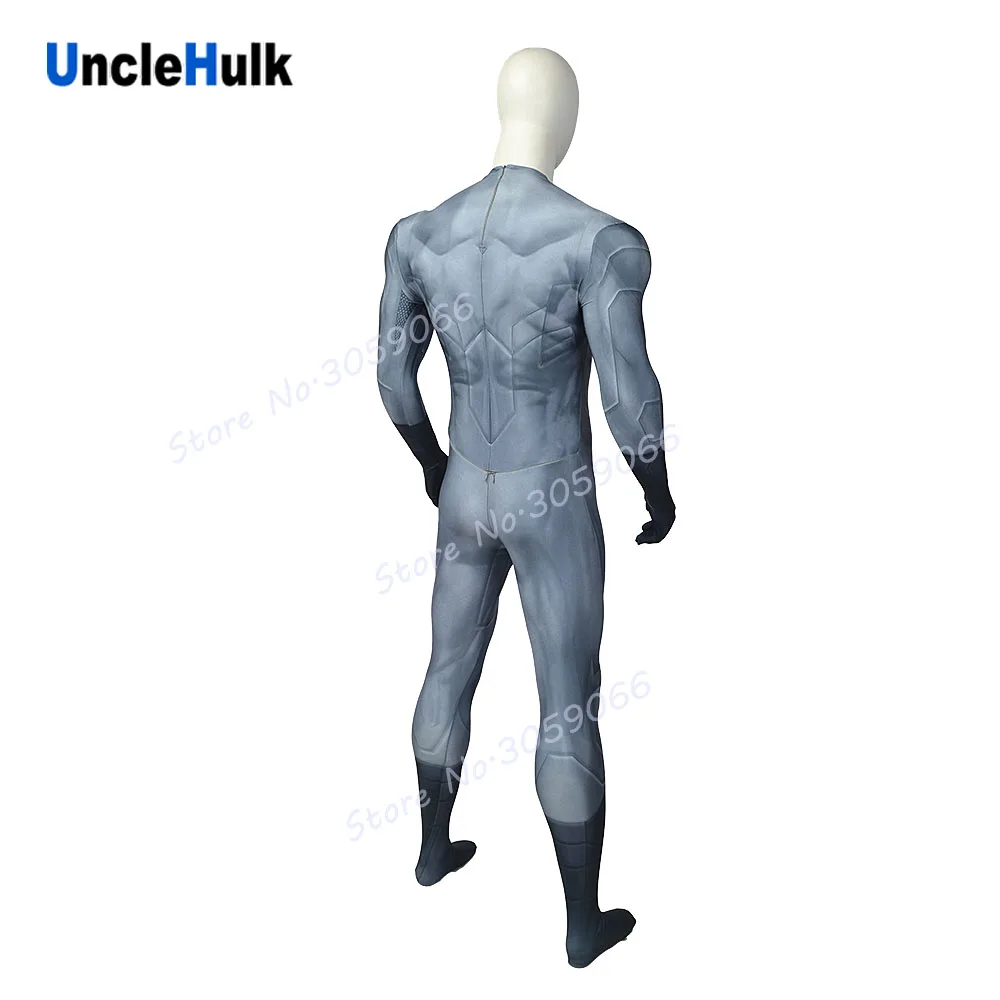 Стальной серый костюм Бэтмена с шелковой нитью и мускулами из лайкры Zentai | UncleHulk