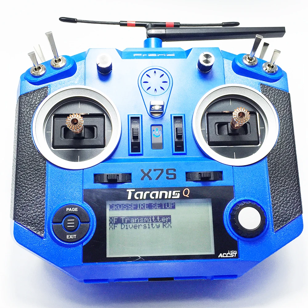 Convertisseur Mod Crossfire pour FrSky QX7 X7S X10 X10S déballé avec accessoires et câbles.