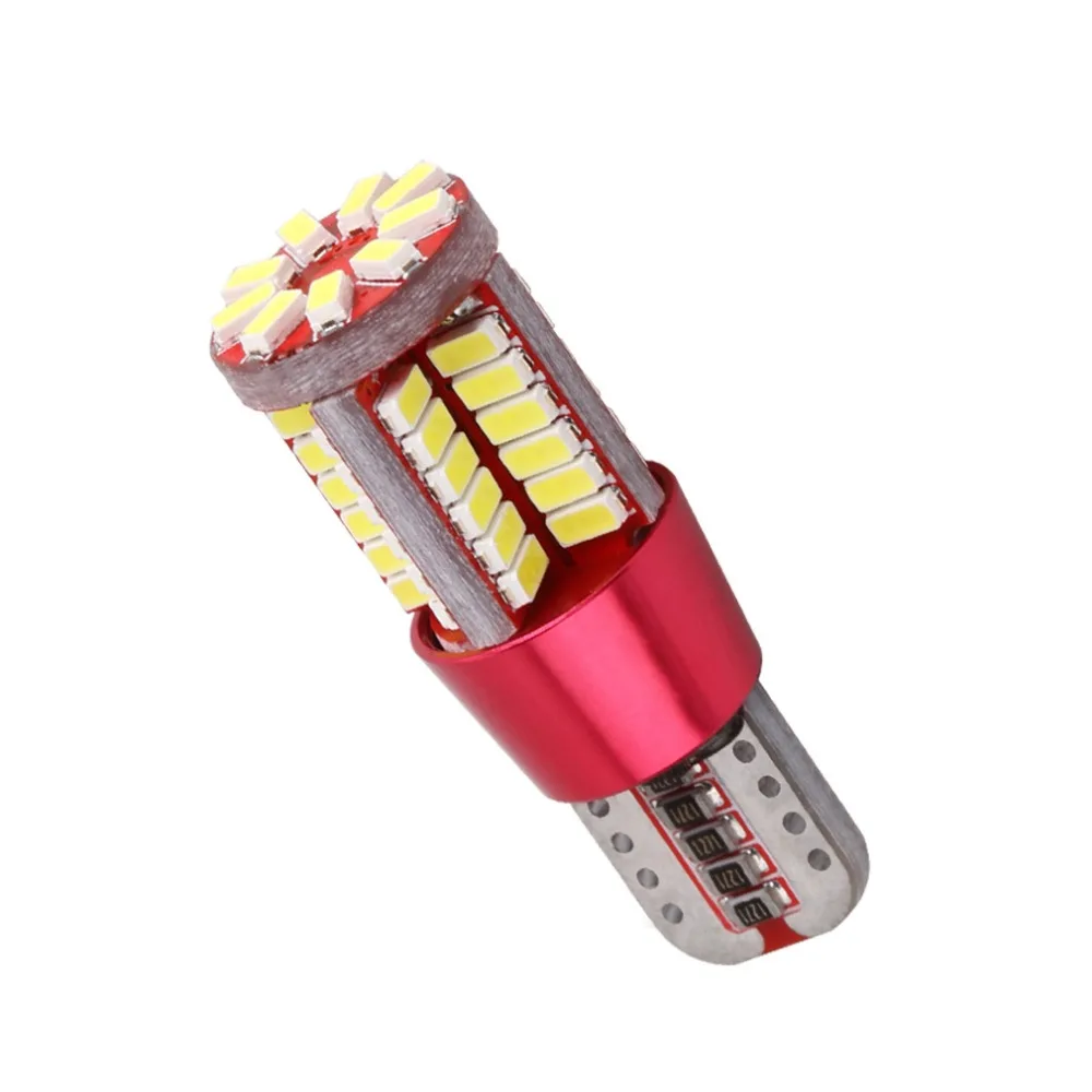 10 шт. T10 Led Canbus W5W 194 3014 57SMD белые Автомобильные светодиодные лампы для чтения