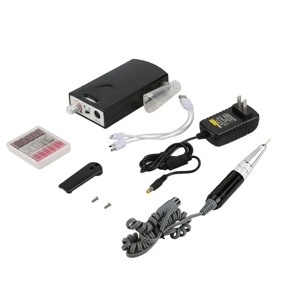 

Portable Electric Nail Drill File Rechargeable Cordless Manicure Machine Set