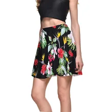 Юбки с цветочным принтом женская летняя с высокой талией винтажная Юбка элегантная Ретро Женская юбка плюс размер