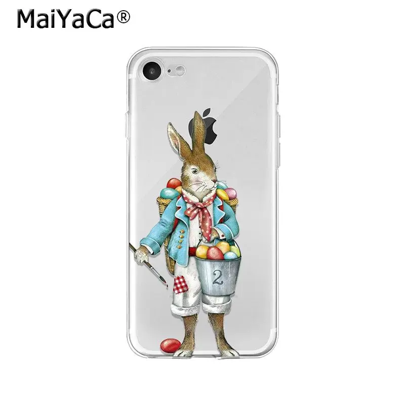 MaiYaCa Peter Rabbit TPU Soft Silicone Phone Case Cover for iPhone X XS MAX 6 6S 7 7plus 8 8Plus 5 5S XR - Цвет: A11