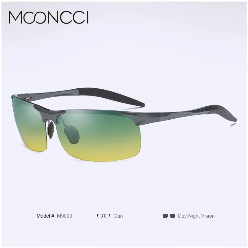MOONCCI День ночного видения солнцезащитные очки мужские Поляризованные алюминиевые фотохромные очки для водителя мужские HD очки для вождения солнцезащитные очки Gafas Oculos - Цвет линз: Gray