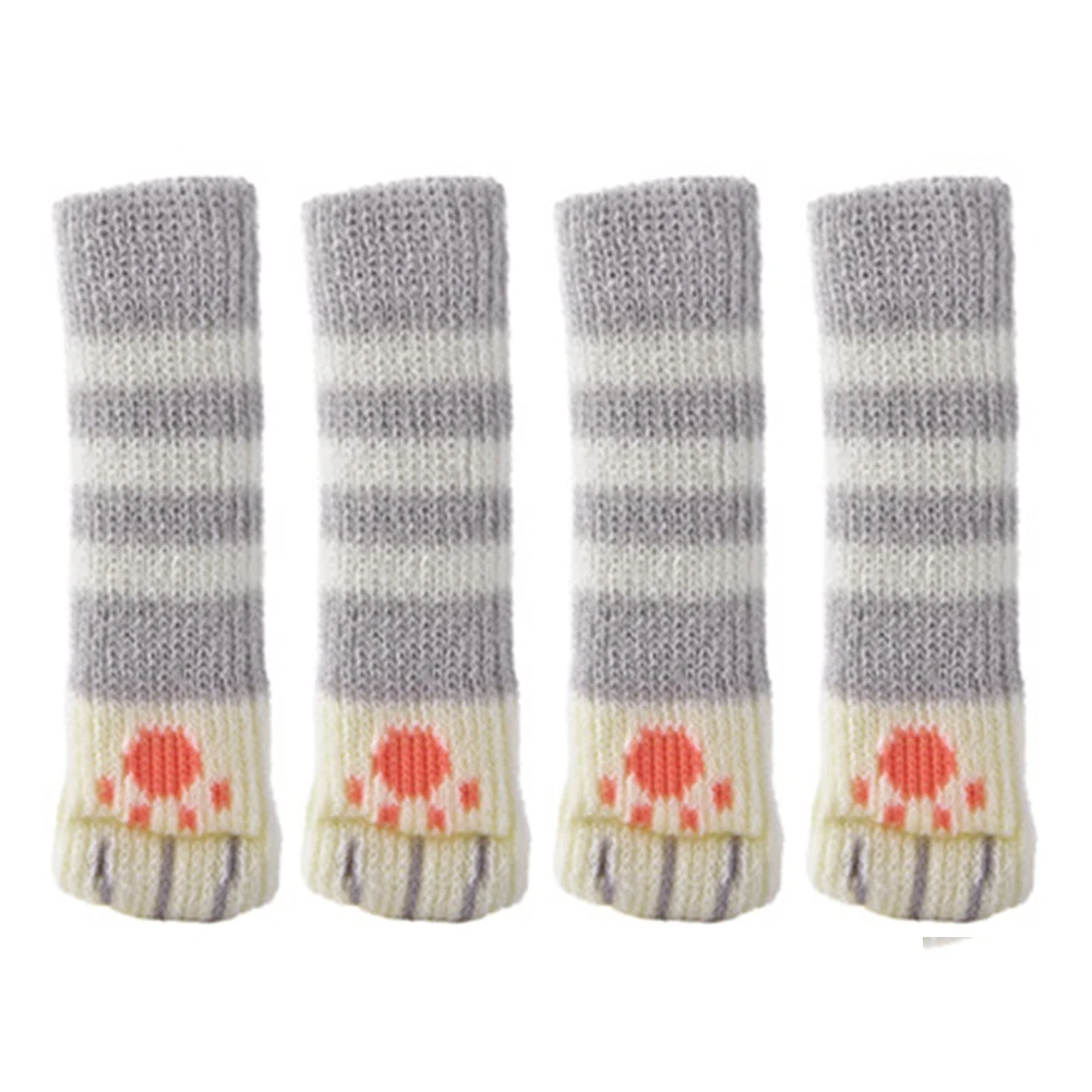 

1set/4 pcs Fashion home table leg Protection cover Protect Floor Knit Flower Leg Sleeve Table Chair Foot Cover Sock