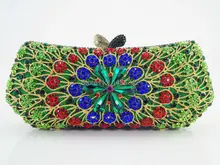 Evening bags Crystal Diamante Effect Evening Clutch Wedding Party Prom Bag Box Simple eveningbag Fashion Bag New Design
