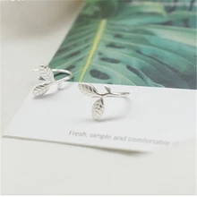 Летние ювелирные изделия, серебряные крошечные простые серьги в форме листьев, 925 модные украшения для школьниц, подарок дочери