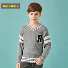 Children Boys Sweater 2018 Autumn New Children’s Clothing For Boys Cotton Retro Campus Loose Fashion sweaters For Kids Boy Contr