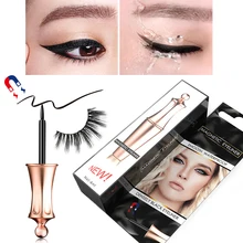 Жидкая Магнитная подводка для глаз легкая в носке гладкая подводка для глаз Водонепроницаемая розовая Золотая бутылка макияж Косметическая подводка для глаз быстросохнущая подводка для глаз