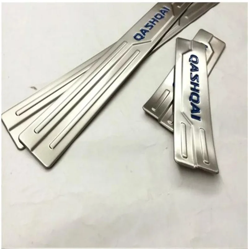 Price For 2015 2016 2017 2018 Nissan Qashqai J11 Scuff Plate Door Sill Stainless Kick Step Cover Plate Protector Car Styling Accessory