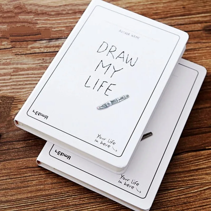 Korea Stationery Blank Notebook A5 Creative Sketchbook Simple Thicken Planner Diary Sketch Book Graffiti Hand-painted Notepad Korea Stationery Blank Notebook A5 Creative Sketchbook Simple Thicken Planner Diary Sketch Book Graffiti Hand-painted Notepad
