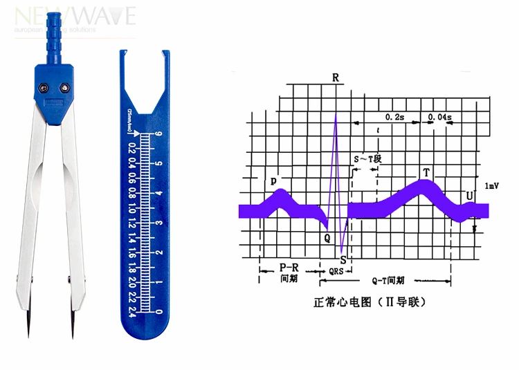 The doctor used to measure the electrocardiogram with a set of graduated scales The track doctor used a compass stainless steel The doctor used to measure the electrocardiogram with a set of graduated scales The track doctor used a compass stainless steel
