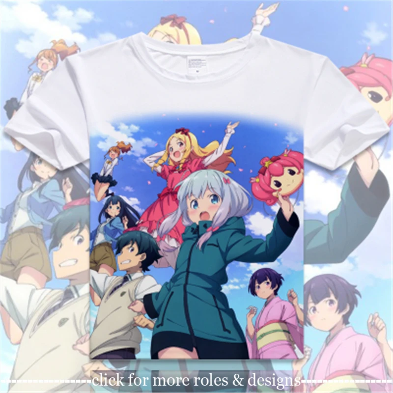 Eromanga Sensei Masamune Izumi Sagiri косплей костюм ткань унисекс футболка с коротким рукавом
