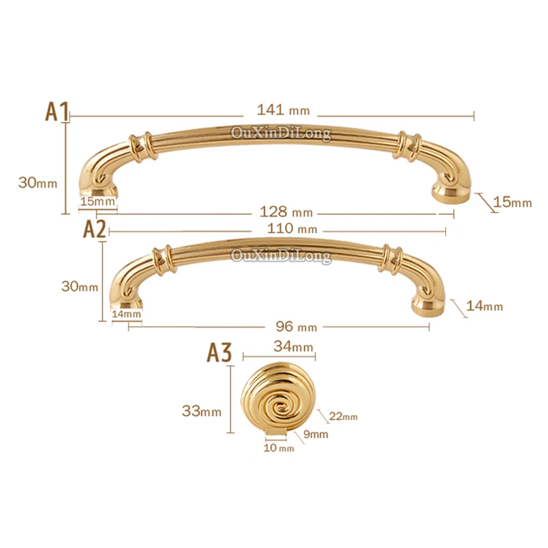 Роскошные 2 шт. Европейский Золотой кухонный шкаф дверные ручки шкаф комод Ящик ТВ Винный Шкаф Тянет ручки и ручки