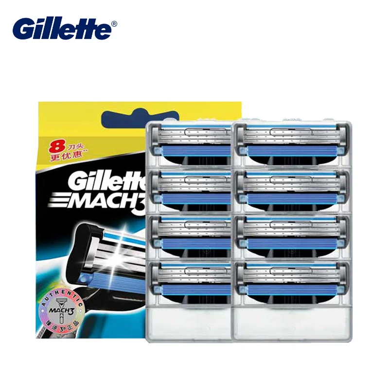 

Gillette Mach 3 Shaving Blades Safety Razor Blades Shave Shaving & Hair Removal For Men Face Hair Care Shaver Razors Blades 8pcs