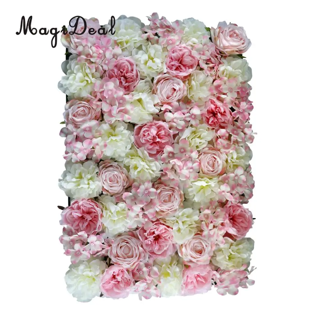 Artificial Rose Flower Wall Panels Wedding Anniversary Venue Flower Arrangement DIY Art Decor Photo Backdrops