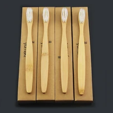 DR. PERFECT 4 шт. гладкая стильная деревянная зубная щетка бамбук новинка бамбуковая зубная щетка мягкая щетина бамбуковое волокно деревянная ручка