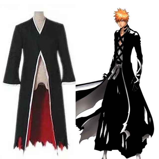Anime Bleach Cosplay Ichigo Kurosaki Bankai Costume Man Fancy Cosplay