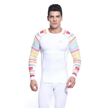 Мужские компрессионные рубашки для йоги, одежда, рубашки для бега, тренажерный зал, ММА, Йога, тяжелая атлетика, облегающие базовые слои для фитнеса, бодибилдинга