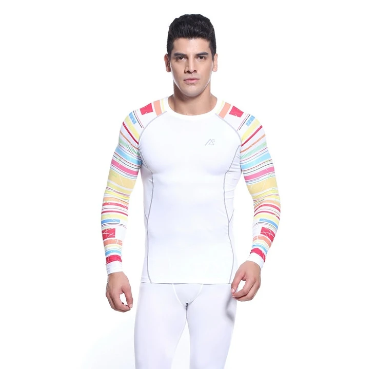 Mens Compression yoga shirts clothing Running Shirts Gym