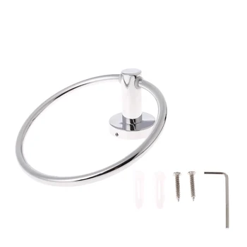 

Stainless Steel Towel Ring Holder Hanger Chrome Wall Mounted Bathroom Home Hotel