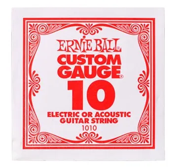 Струны для гитары Ernie Ball, 1-я 2-я 3-я струна, подходят для струн для электрогитары и акустической гитары, по 1 одиночной струне - Цвет: 1010