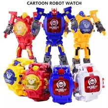 Trasformation наручные игрушка с изображением мультипликационных персонажей для детей деформации часы с роботами, игрушки для детей, лучший подарок