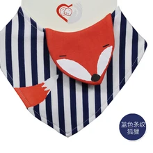 Высокое качество Мультфильм Детские нагрудники характер животных печати детская бандана нагрудники двойных слоев хлопка Полотенца младенческой шарф