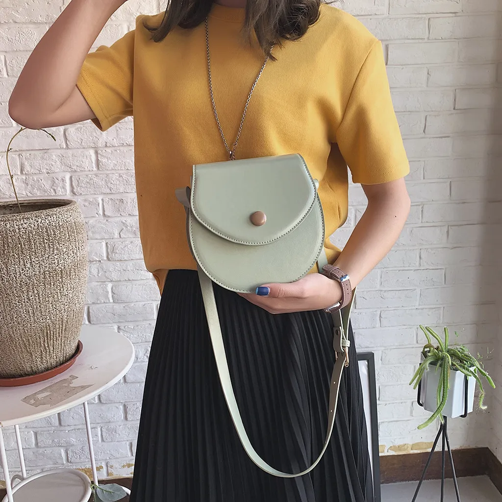 

OCARDIAN Handbag Women Wild Fashion Mini Flap Crossbody Bag Luxury Designer Shoulder Bags Small Round Bag Handbag Dropship May6