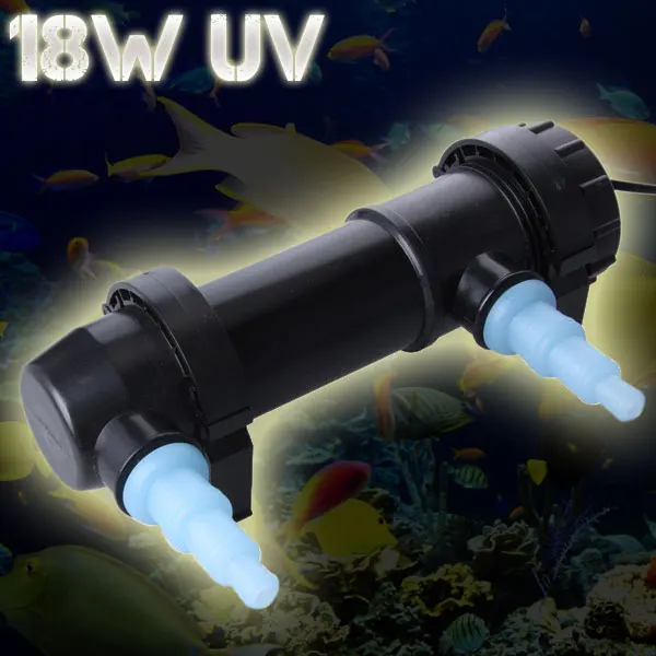 Jebo 220V 18W 600L/H Aquarium UV Sterilizer Light Lamp Clarifier For